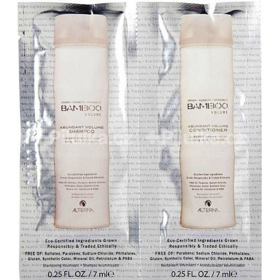 Alterna Bamboo Volume Abundant vzorku šampónu a kondicionéru pre maximálny objem 2 x 7 ml