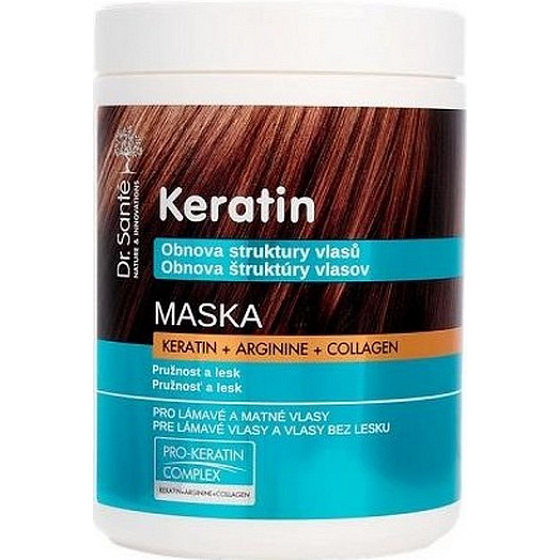 Dr. Santé Keratin Hair maska pre krehké lámavé vlasy bez lesku 1 l