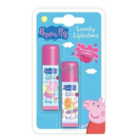 Peppa Pig - Prasiatko Pepa balzam na pery Jahoda a Vanilka 2 x 4,2 g