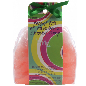 Bomb Cosmetics Sladká dúha - Pocket Full of Rainbows Sprchové masážne mydlo 140 g