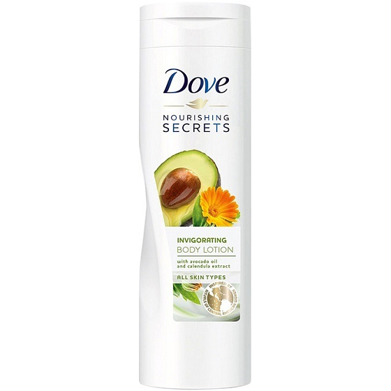 Dove Nourishing Secrets Povzbudzujúci Rituál Avokádový olej + extrakt z nechtíka lekárskeho telové mlieko 400 ml