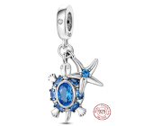 Charm Striebro 925 Morská korytnačka, hviezdica 2v1, prívesok na náramok more