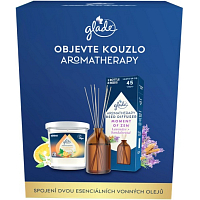 Glade Aromatherapy darčekový set (sviečka 170 g + vonné tyčinky 80 ml)