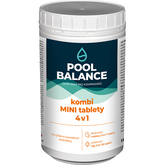 POOL Bazénová chémia Kombi tablety 4v1 mini 1 kg