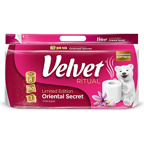 Velvet 3vrstvový toaletný papier 8 rolí