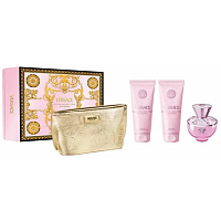 Versace Dylan Pink Blush parfumovaná voda 100 ml + telové mlieko 100 ml + sprchový gél 100 ml + taštička, darčeková sada pre ženy