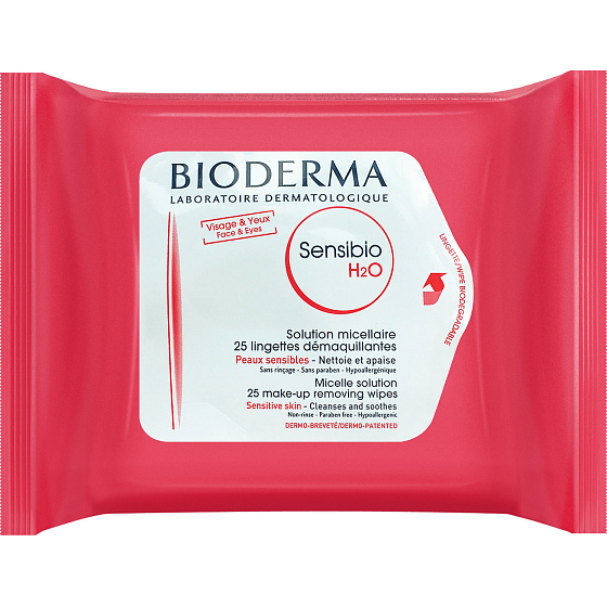 Bioderma Sensibio H2O micelárny obrúsky 25 kusov