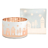 Yankee Candle Winter Village tienidlo veľké + tanier veľký na strednej a veľkú vonnú sviečku Classic stínohra 10 x 15 cm (tienidlo) 15 x 15 cm (tanier)