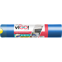 viGO vrecia na odpad, zatahovacie, 13 µ, 60 × 70 cm, 60 l, 10 ks