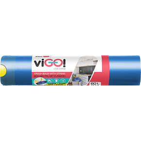 viGO vrecia na odpad, zatahovacie, 13 µ, 60 × 70 cm, 60 l, 10 ks