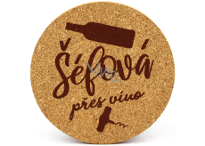 Nekupto Korkový podtácka Šéfka na víno 10 cm