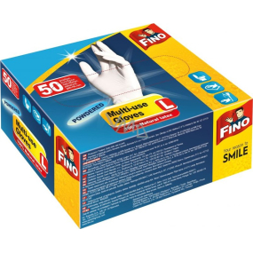 Fino Rukavice jednorazové púdrované veľkosť L 50 kusov