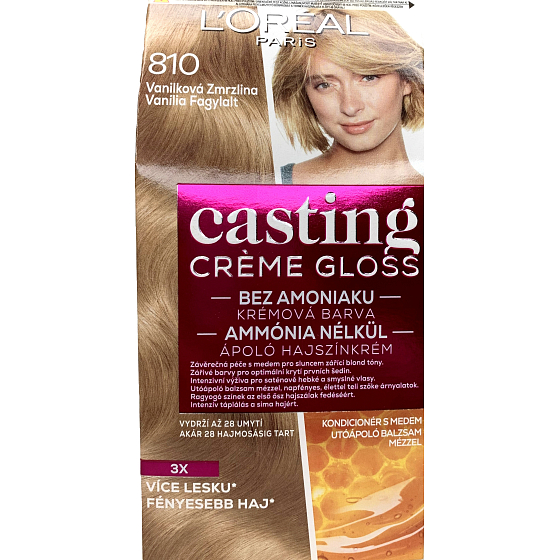 Loreal Paris Casting Creme Gloss krémová farba na vlasy 810 Vanilková zmrzlina