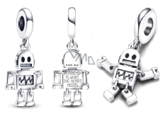 Prívesok Striebro 925 Najlepší priateľ Robot Bot, prívesok náramok, priateľstvo