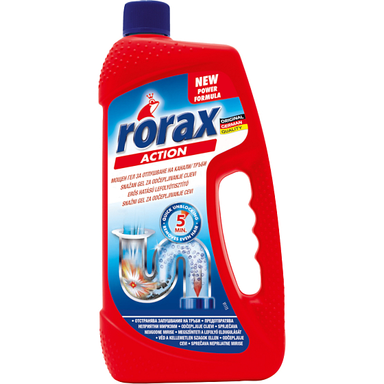 Rorax 2v1 gélový čistič odpadov, 1 l