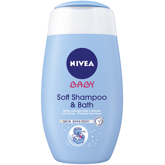 Nivea Baby 2v1 šampón a pena do kúpeľa pre deti 200 ml