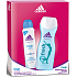 Adidas Cool & Care 48h Fresh Cooling antiperspitant dezodorant sprej pre ženy 150 ml + Fresh sprchový gél 250 ml, kozmetická sada