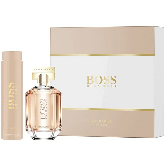 Hugo Boss Boss The Scent toaletná voda pre ženy 100 ml + telové mlieko 200 ml, darčeková sada