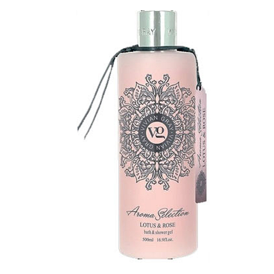 Vivian Gray Aroma Selection Lotus & Rose luxusný krémový sprchový gél 500 ml