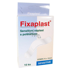 Fixaplast Sensitive Strips textilná priedušná náplasť 72 mm x 19 mm 10 kusov