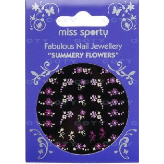 Miss Sporty Summery Flowers Ozdoby na nechty 32 kusov