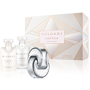 Bvlgari Omnia Crystalline toaletná voda 40 ml + telové mlieko 40 ml + sprchový gél 40 ml, darčeková sada Bvlgari Omnia Crystalline toaletná voda 40 ml + telové mlieko 40 ml + sprchový gél 40 ml, darčeková sada