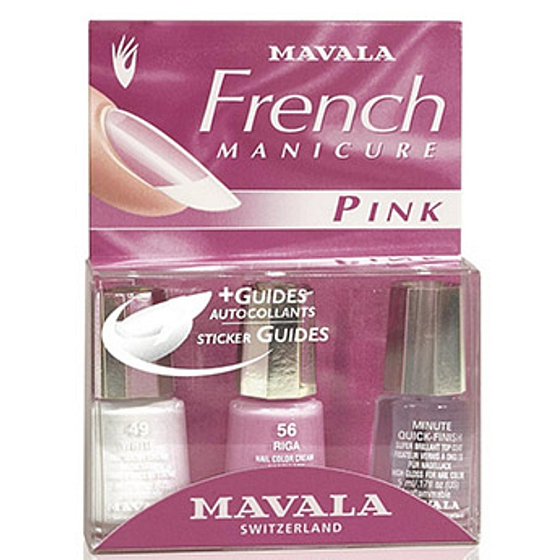 Mávala French Manicure Pink francúzska manikúra lak na nechty 3 x 5 ml