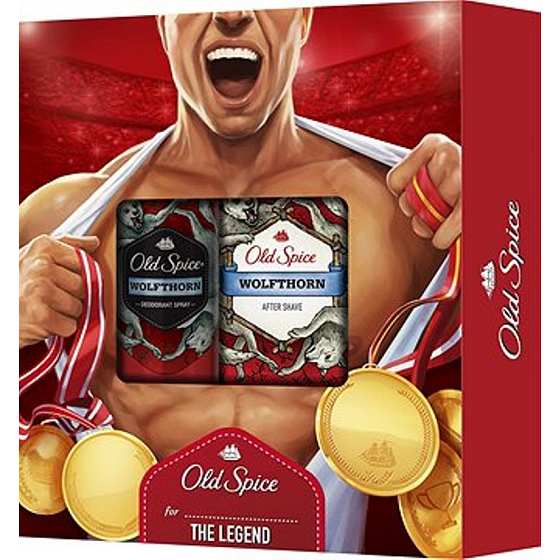 Old Spice Wolfthorn dezodorant sprej 150 ml + sprchový gél 250 ml, kozmetická sada