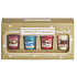 Yankee Candle Zimné zázrak + Perník s polevou + Žiarivá hviezda + Zľadovatený modrý smrek, vonná sviečka votívny 4 x 49 g vianočné darčeková sada