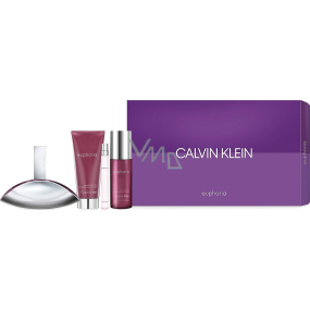 Calvin Klein Euphoria toaletná voda pre ženy 100 ml + toaletná voda 10 ml + telové mlieko 100 ml + telové hmla 150 ml, darčeková sada