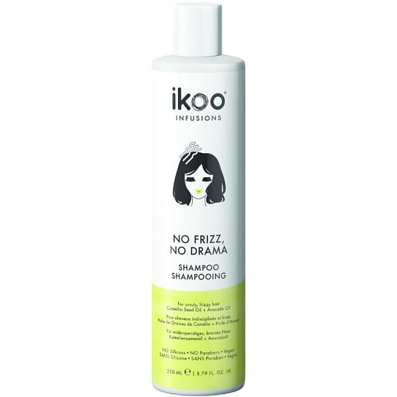 Ikoo No Frizz, No Drama šampón pre nepoddajné a kučeravé vlasy 250 ml
