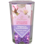 Emocio Orchard Blossom & French Lavender - Rozkvitnuté kvety a levanduľa dvojfarebná vonná sviečka sklo 76 x 118 mm 170 g