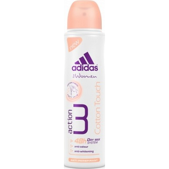 Adidas Action 3 Cotton Touch antiperspitant dezodorant sprej pre ženy 150 ml