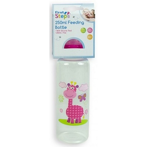 First Steps Jungle 0+ dojčenská fľaša Žirafa 250 ml