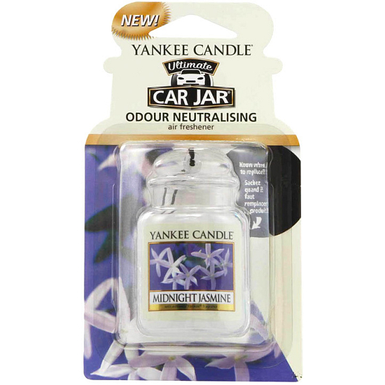 Yankee Candle Midnight Jasmine - Polnočný jazmín gélová vonná visačka do auta 30 g