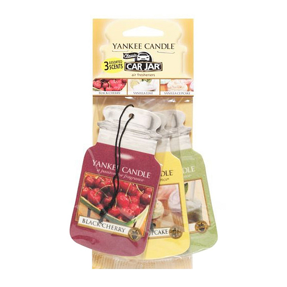 Yankee Candle Afternoon Picnic - Popoludňajší piknik Classic vonná visačka do auta papierová sada 3 kusy x 12 g