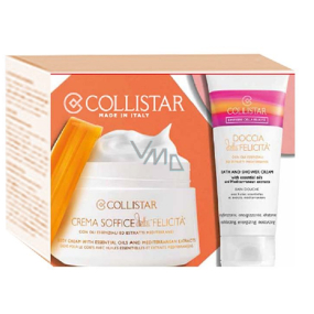 Collistar Crema Soffice della Felicita telový krém 200 ml + Doccia Della Felicita sprchový gél 50 ml, kozmetická sada