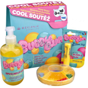 Regina Bubble Gum sprchový gél s žuvačkovou vôňou 500 ml + Bubble Gum jelení loj s žuvačkovou vôňou 4,5 g + Blchy tradičné hra pre deti, kozmetická sada