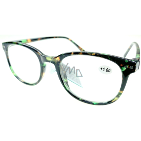 Berkeley Čítacie dioptrické okuliare +1,0 plast murované čierno-zeleno-hnedé 1 kus MC2198