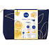Nivea Firming Care Original Care antiperspirant 50 ml + spevňujúce telové mlieko Q10 + vitamín C 400 ml + sprchový gél s marhuľovým krémom + kozmetická taška, kozmetická sada pre ženy