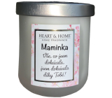 Heart & Home Svieža ľanová sójová sviečka s maminým menom 110 g