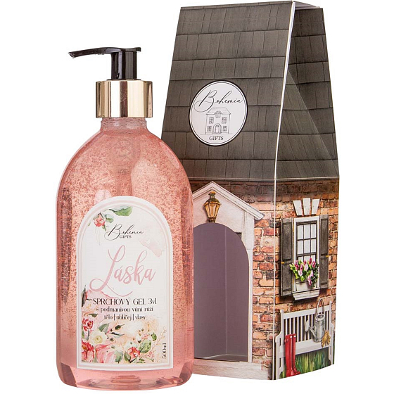 Bohemia Gifts Love House 3v1 sprchový gél na telo, vlasy a ruky 500 ml