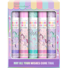 Baylis & Harding Kryštály do kúpeľa Unicorn 2 x 65 g + pena do kúpeľa 3 x 65 ml, kozmetická sada pre ženy
