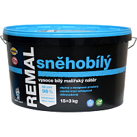 REMAL Snehobiely vysoce biela farba na zeď, 15+3 kg