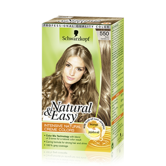 Schwarzkopf Natural & Easy farba na vlasy 550 Tmavo plavý satén