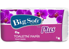 Biely toaletný papier Big Soft Plus 160 kusov 2 vrstvy 8 kusov