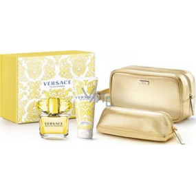 Versace Yellow Diamond toaletná voda 90 ml + telové mlieko 100 ml + darčeková taštička, darčeková sada pre ženy
