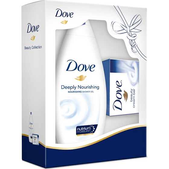 Dove Original sprchový gél 250 ml + toaletné mydlo 100 g, kozmetická sada
