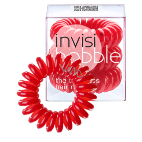 Invisibobble Raspberry Red Sada Gumička do vlasov červená špirálová 3 kusy