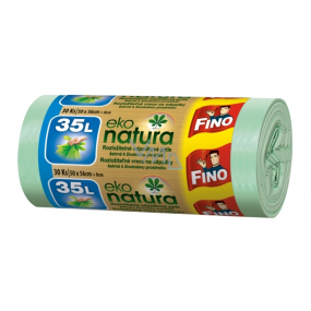 Fino Eco Natural rozložiteľný sáčok do koša, 15 mikrometrov, 35 l, 50 x 55cm 30 kusov